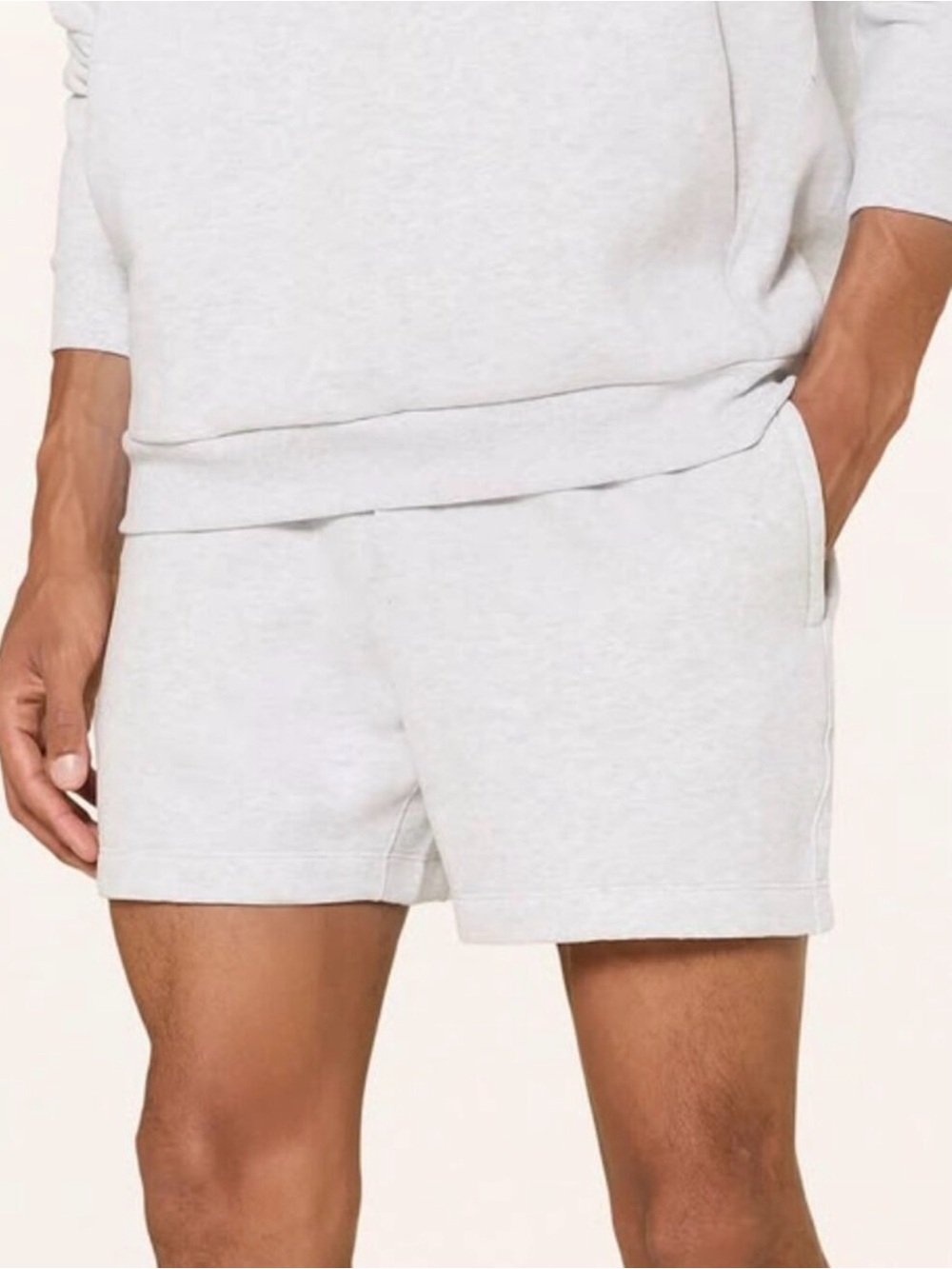 Men’s Lululemon Steady State Shorts, Heathered Grey, 5”, EUC, Medium